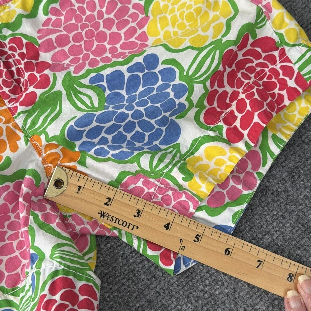 Lilly Pulitzer Shorts Womens 0 Callahan Minnie Zinny Print Cotton Floral Bright‎